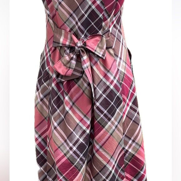 Ted Baker Sleeveless Tuxedo Dress Plaid - excellent condition - Picture 2 of 8